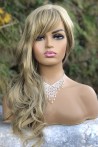 Yellow Wavy Long Fiber Wig