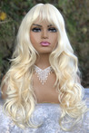 Yellow Wavy Long Fiber Wig