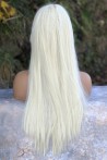 Yellow Straight Long Fiber Wig