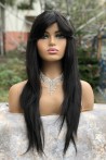 Black Straight Model Long Synthetic Wig