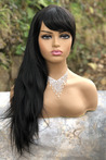 Black Straight Model Long Synthetic Wig