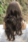 Brown Wavy Long Synthetic Wig