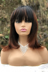 Straight Long Synthetic Wig With Chestnut Shade