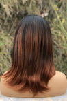 Straight Long Synthetic Wig With Chestnut Shade