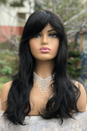 Black Long Ladies Synthetic Wig