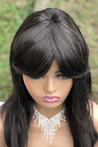 Dark Coffee Straight Long Synthetic Wig