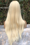 Yellow Long Straight Model Fiber Wig