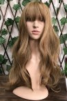 Long Auburn Coffee Forelock Fiber Wig