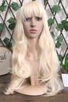 Wavy Long Yellow Forelock Fiber Wig