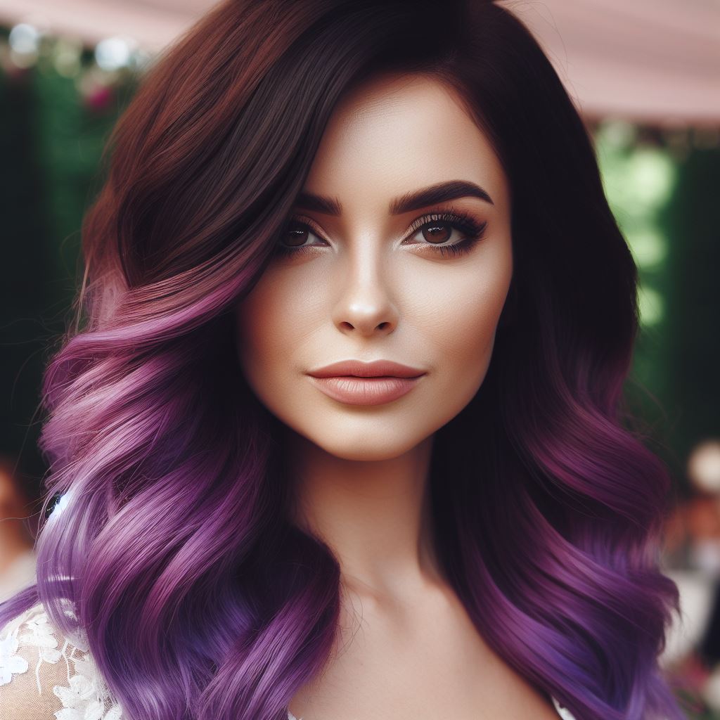 Bold colored hair - magenta and purple hair